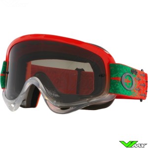 Oakley O Frame Troy Lee Designs Carrack Motocross Goggle - Orange / Green / Dark Lens