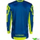 Fly Racing Lite Lancer 2025 Cross shirt - Navy / Fluo Geel