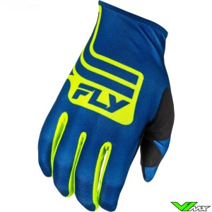 Fly Racing Lite Lancer 2025 Motocross Gloves - Fluo Yellow / Navy