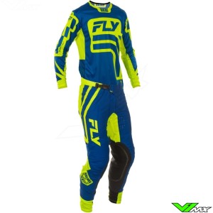 Fly Racing Lite Lancer Limited Edition Crosspak - Navy / Fluo Geel