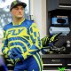 Fly Racing Lite Lancer Limited Edition Crosspak - Navy / Fluo Geel
