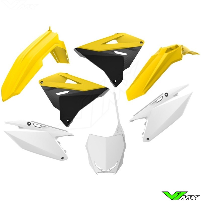 Polisport Restyle Plastic Kit Yellow / Black / White - Suzuki RM125 RM250