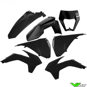 Polisport Restyle Kappenset Zwart - KTM 125EXC 200EXC 250EXC 250EXC-F 300EXC 350EXC-F 450EXC 500EXC