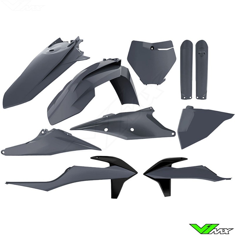 Polisport Plastic Kit Nardo Gray - KTM 125SX 150SX 250SX 250SX-F 350SX-F 450SX-F 250XC 250XC-F 300XC 350XC-F