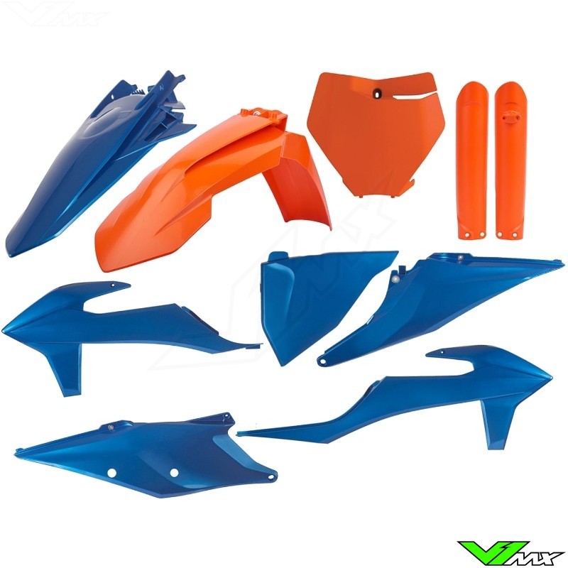 Polisport Plastic Kit Blue Metal Flow - KTM 125SX 150SX 250SX 250SX-F 350SX-F 450SX-F 250XC 250XC-F 300XC 350XC-F