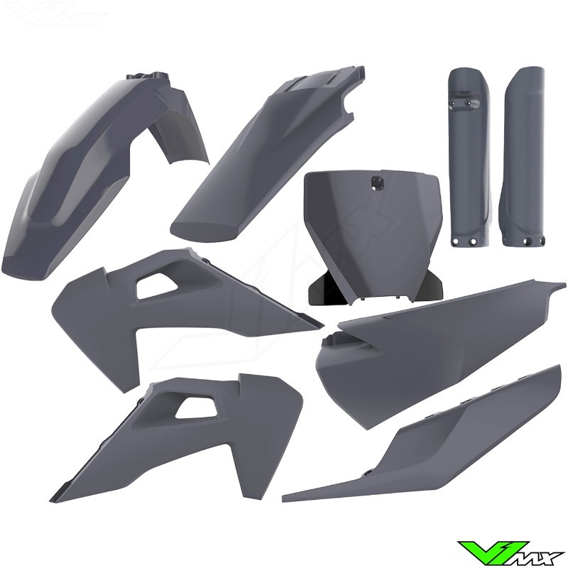 Polisport Plastic Kit Nardo Gray - Husqvarna FE250 FE350 FE450 FE501 TE150 TE250 TE300