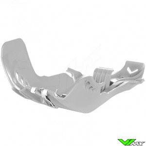 Polisport Fortress Skidplate With Linkage Protection White - KTM 250SX Husqvarna TC250 TE250 TE300