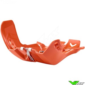 Polisport Fortress Skidplate With Linkage Protection Orange - KTM 250SX 250XC 300XC