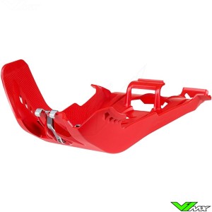 Polisport Fortress Skidplate With Linkage Protection Red - Beta RR250-2T RR300-2T