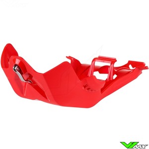 Polisport Fortress Skidplate With Linkage Protection Red - Beta RR350-4T RR390-4T RR430-4T RR480-4T