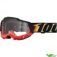 100% Accuri 2 Stamino2 Motocross Goggle - Black / Red / Clear Lens