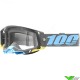 100% Racecraft 2 Trinidad Crossbril - Grijs / Blauw / Heldere Lens