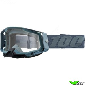 100% Racecraft 2 Battleship Motocross Goggle - Grey / Clear Lens