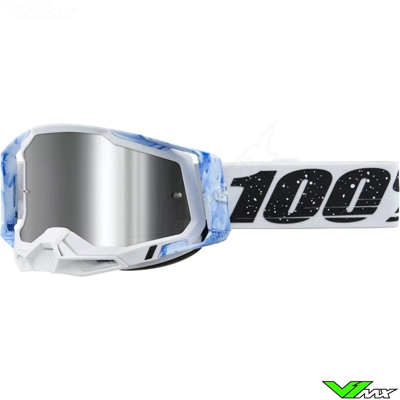 100% Racecraft 2 Mixos Crossbril - Zilver Spiegellens