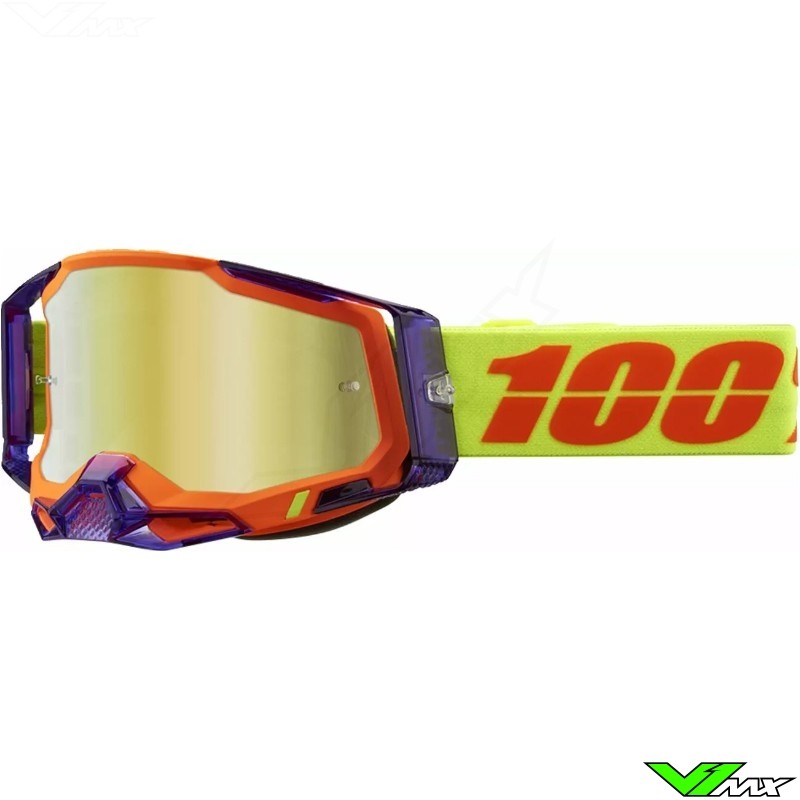 100% Racecraft 2 Panam Motocross Goggle - Gold Mirror Lens