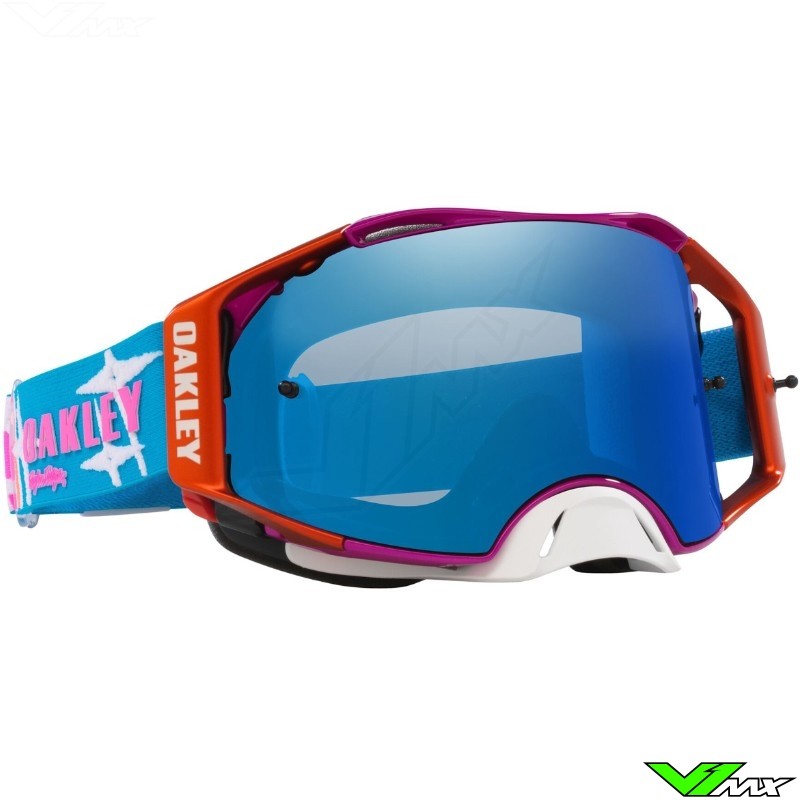 Oakley Airbrake Speed Stars Troy Lee Designs Crossbril - Sapphire Prizm Lens