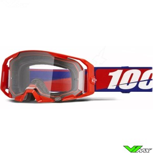 100% Armatic Crossbril - Best / Blauw / Rood / Heldere Lens