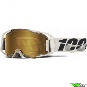 100% Armatic Crossbril - Pitch / Donker Goud Spiegellens