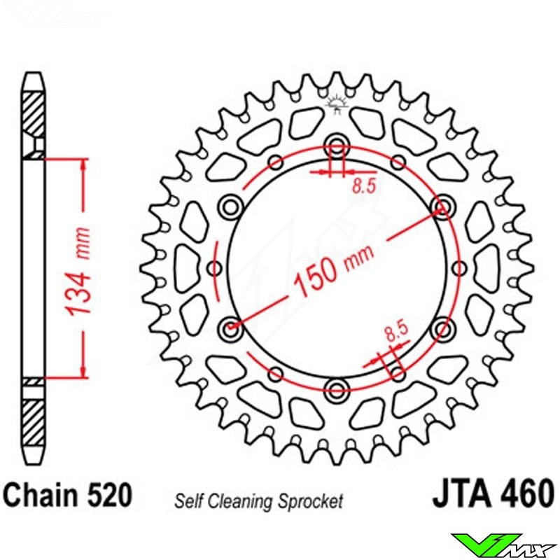 Rear Sprocket aluminum JT - Kawasaki Suzuki