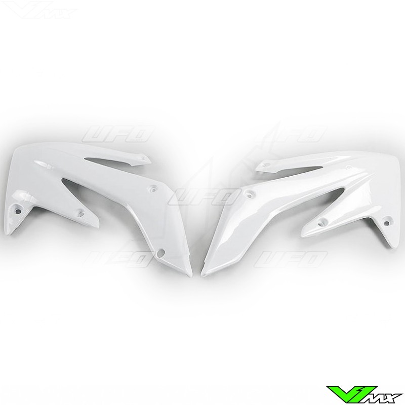 UFO Radiator Shrouds White - Honda CRF250R CRF250X