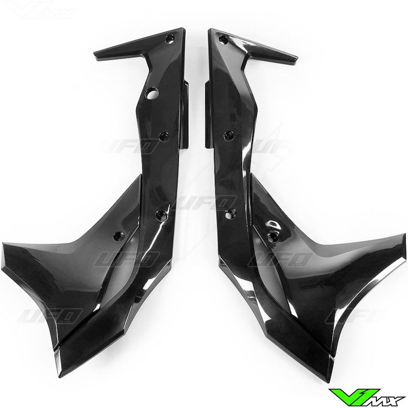 UFO Radiator Shrouds Black - Kawasaki KXF250