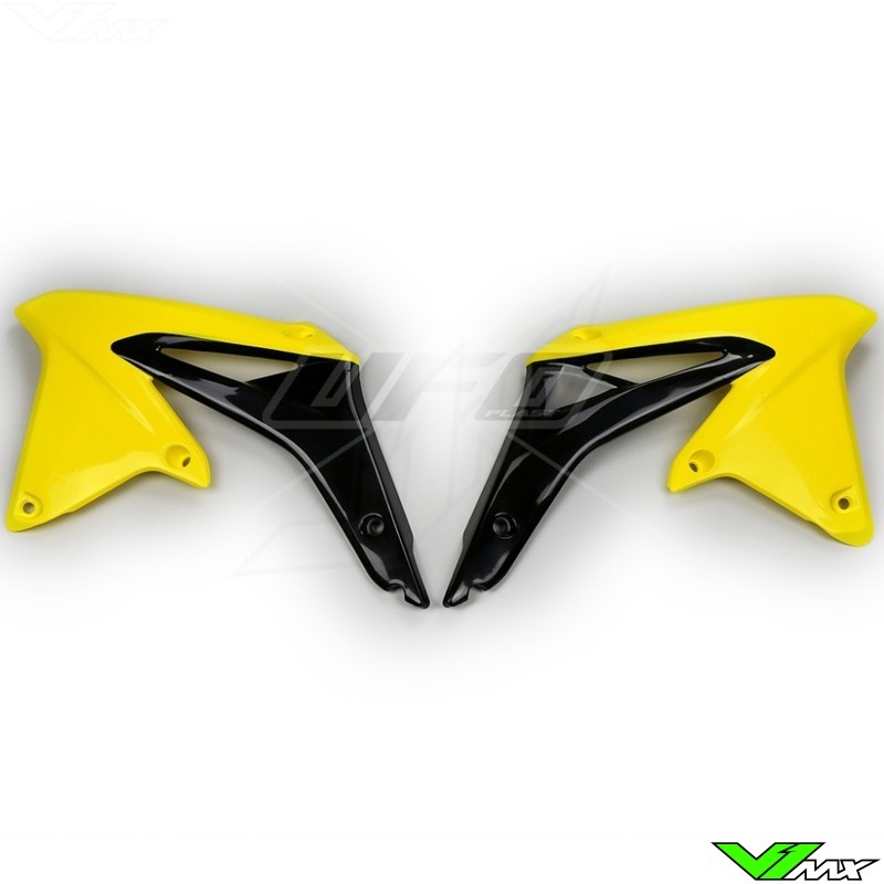 UFO Radiator Shrouds Yellow - Suzuki RMZ450