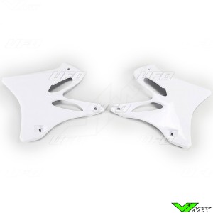 UFO Radiator Shrouds White - Yamaha YZ125 YZ250