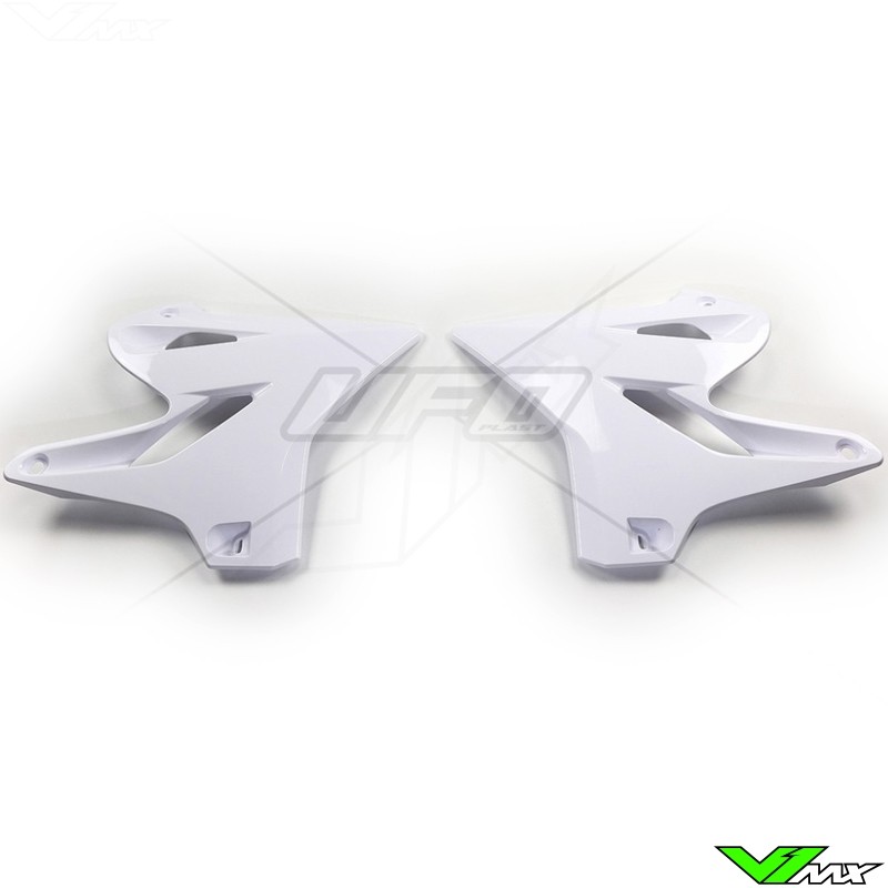 UFO Radiator Shrouds White - Yamaha YZ125 YZ250