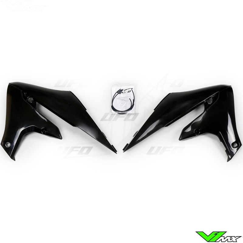 UFO Radiator Shrouds Black - Yamaha WR250F WR450F YZF250 YZF450