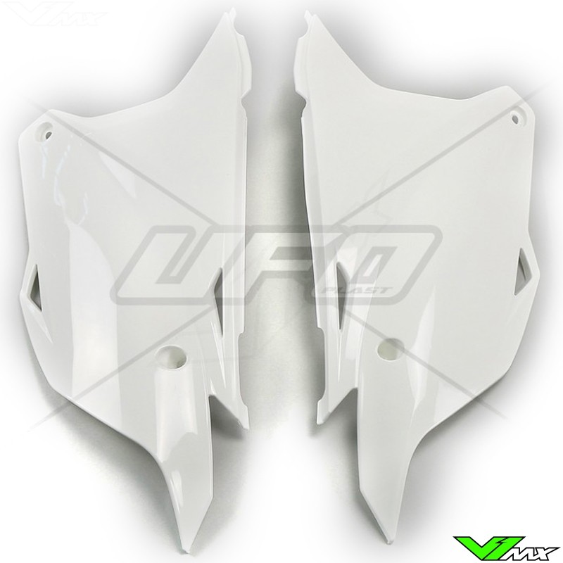 UFO Side Number Plate White - Kawasaki KX85