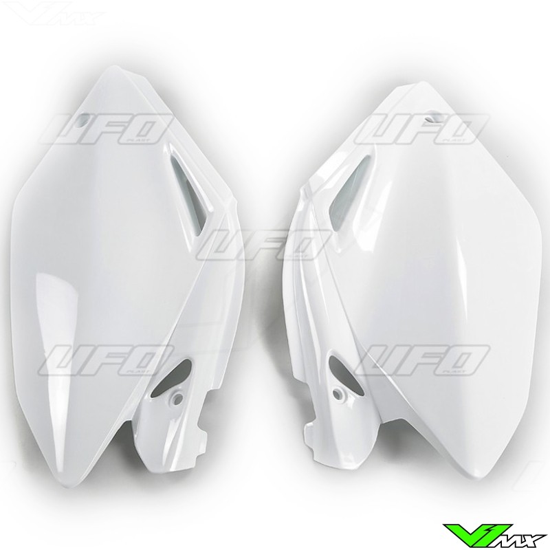 UFO Side Number Plate White - Honda CRF250R