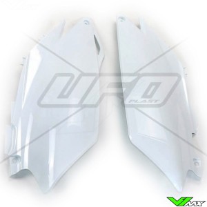 UFO Side Number Plate White - Honda CRF250R CRF450R