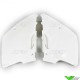 UFO Side Number Plate White - Kawasaki KX125 KX250