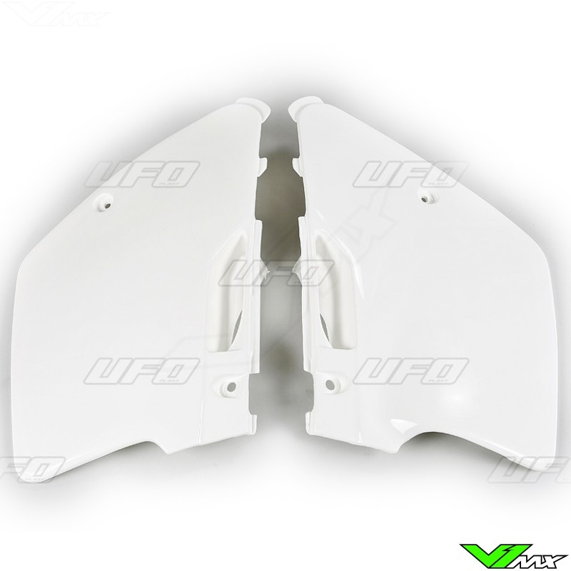 UFO Side Number Plate White - Kawasaki KX125 KX250