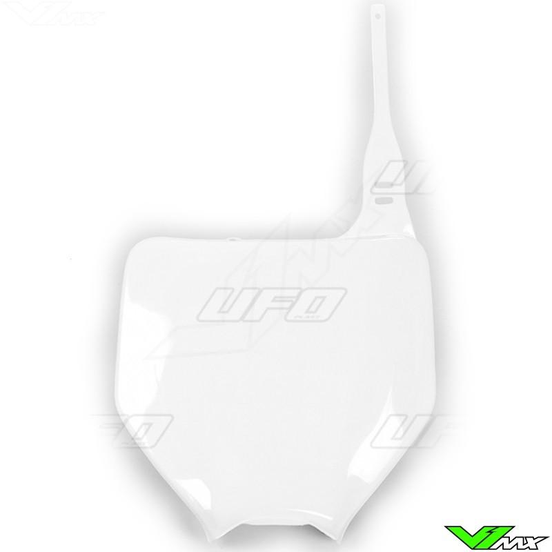 UFO Front Number Plate White - Kawasaki KX125 KX250 KXF250 KXF450