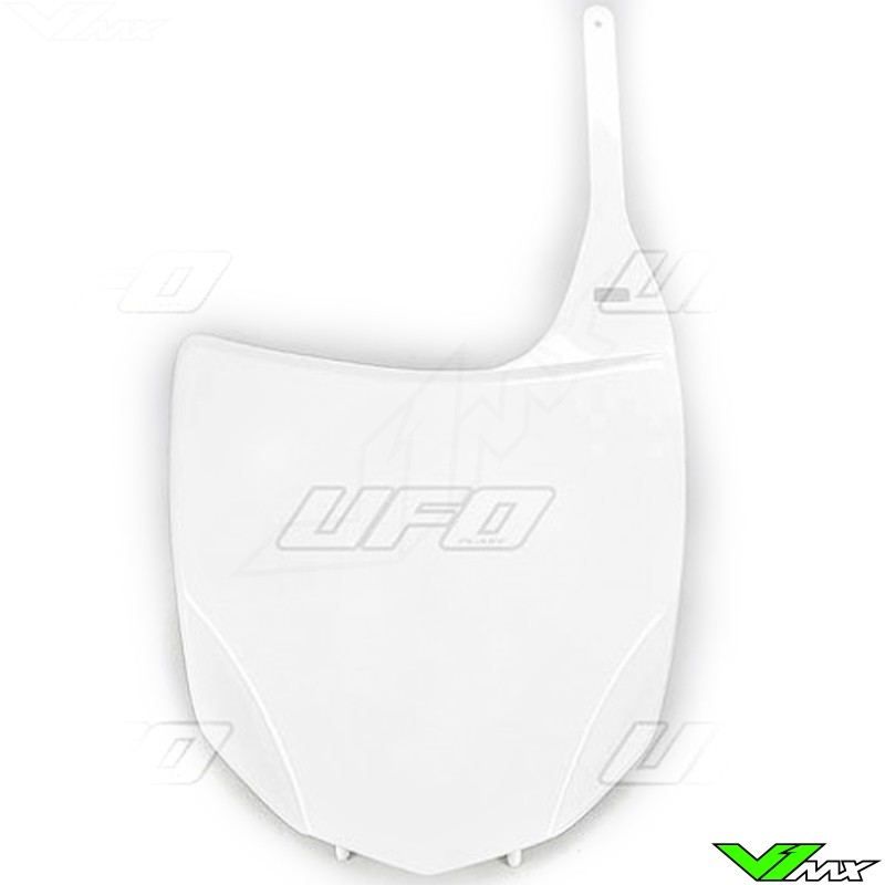 UFO Front Number Plate White - Kawasaki KXF250