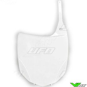 UFO Front Number Plate White - Kawasaki KXF250 KXF450