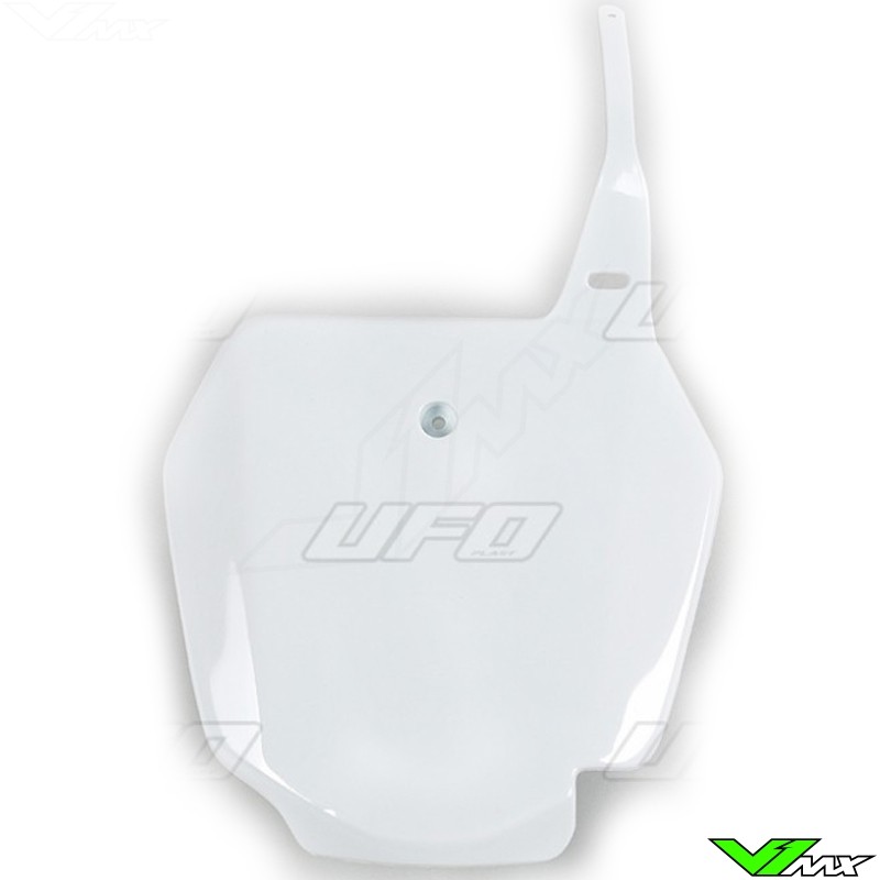 UFO Front Number Plate White - Suzuki RM85