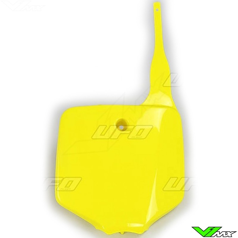 UFO Front Number Plate Yellow - Kawasaki KX65 KLX110