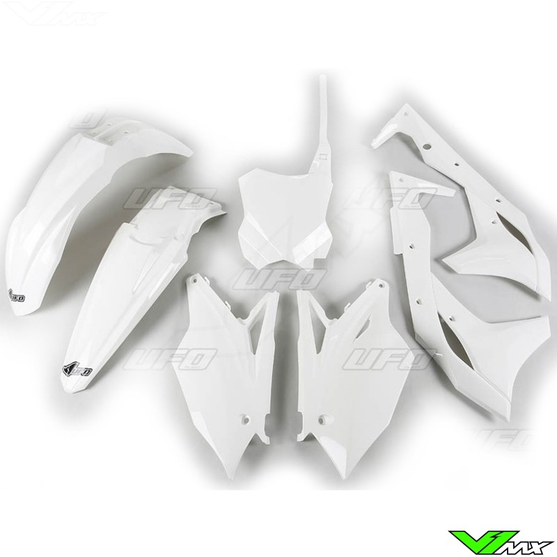 UFO Plastic Kit White - Kawasaki KXF250