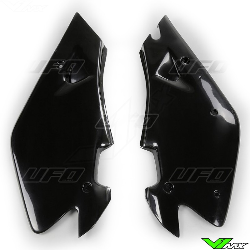 UFO Side Number Plates Black - Husqvarna CR125 CR250