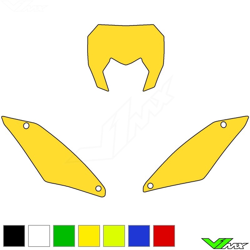 Blackbird Nummerplaat stickers leeg - Sherco 125SE 250SE 300SE 250SEF 300SEF 450SEF