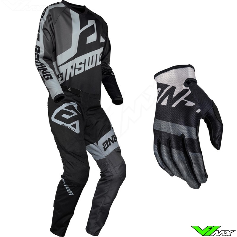 Answer Syncron 2020 Youth Motocross Gear Combo - Voyd / Black / Charcoal