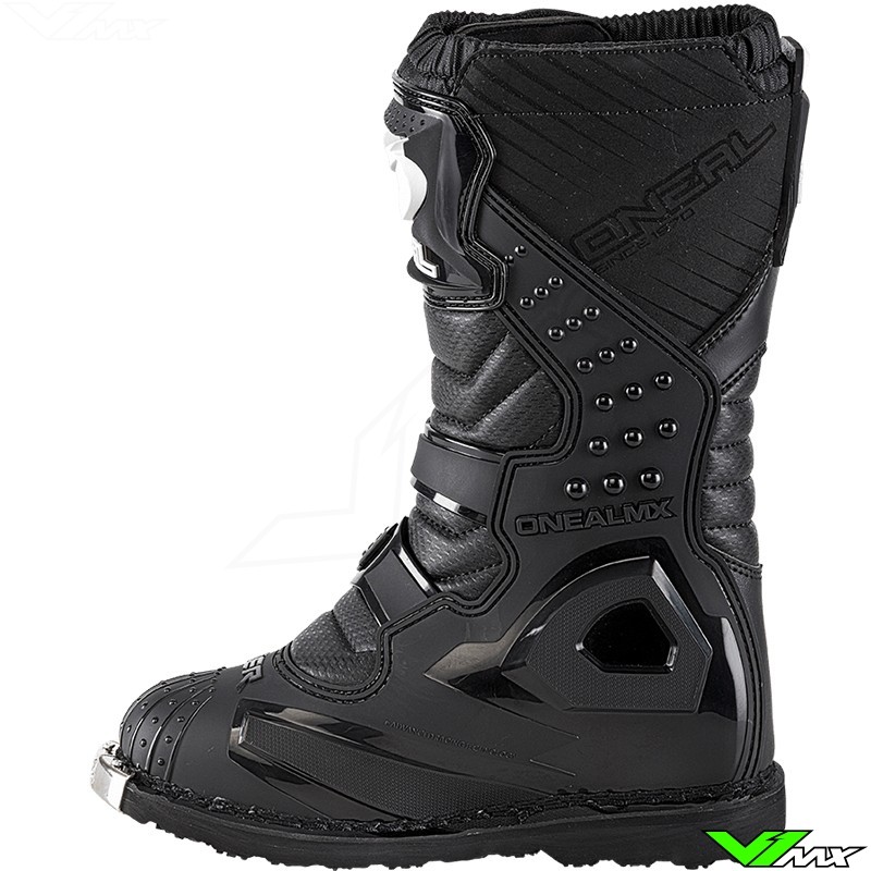 black motocross boots