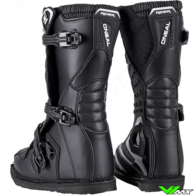 black motocross boots