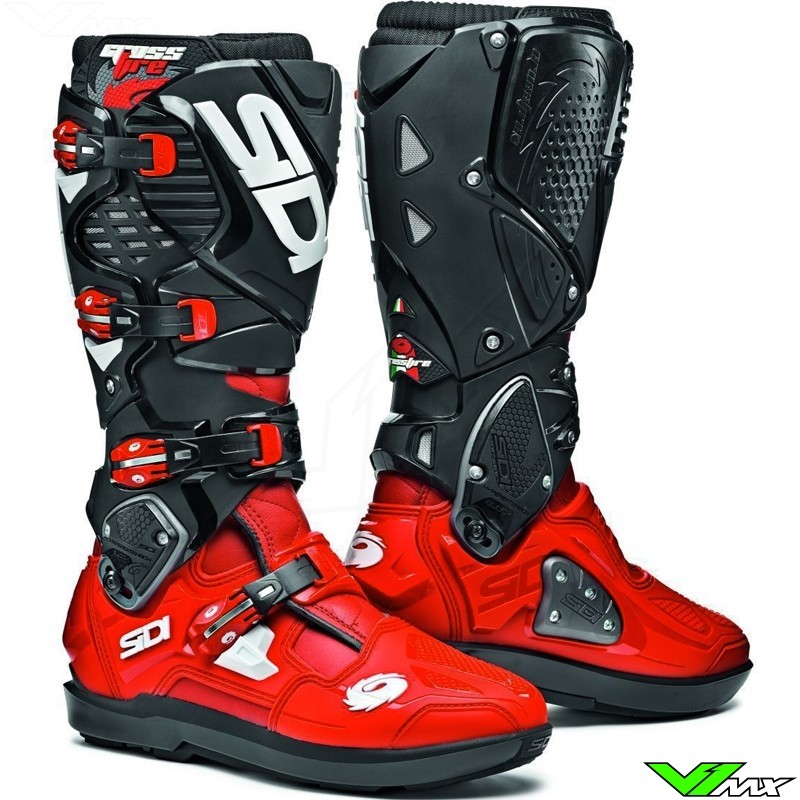 placere Susteen Månenytår Sidi Crossfire 3 SRS Motocross Boots - Red / Black