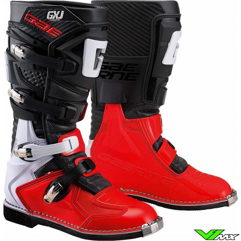red motocross boots