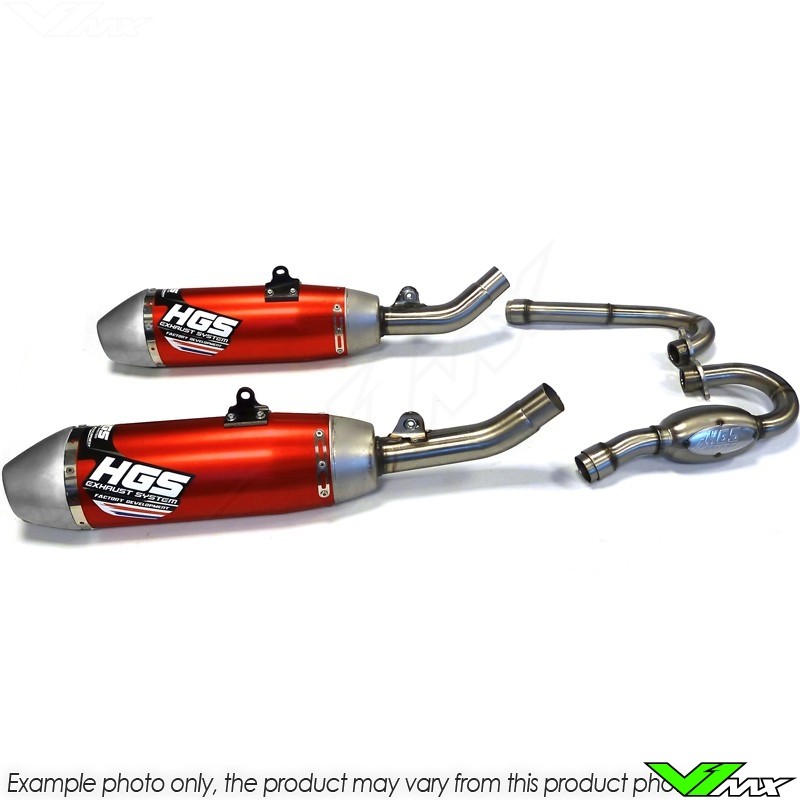 HGS Exhaust System Aluminium Red - Honda CRF450R