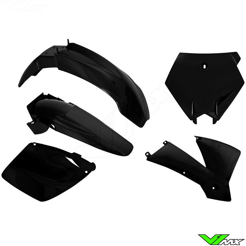 Rtech Plastic Kit Black - KTM 125SX 250SX 520SX 525SX 125EXC 250EXC 300EXC 400EXC 450EXC 525EXC