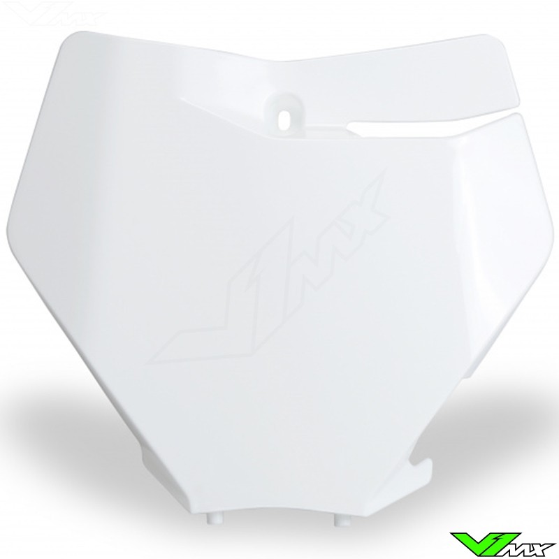 UFO Front Number Plate White - KTM 125SX 150SX 250SX 250SX-F 350SX-F 450SX-F